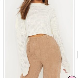 Cream Fisherman Knitted Batwing Sweater